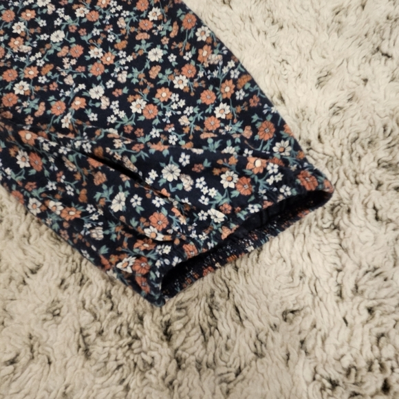 Lucky Brand SZ XXL Loose Flowy Milkmaid Ditsy Floral Elastic Cuff Peasant Top - Picture 14 of 14